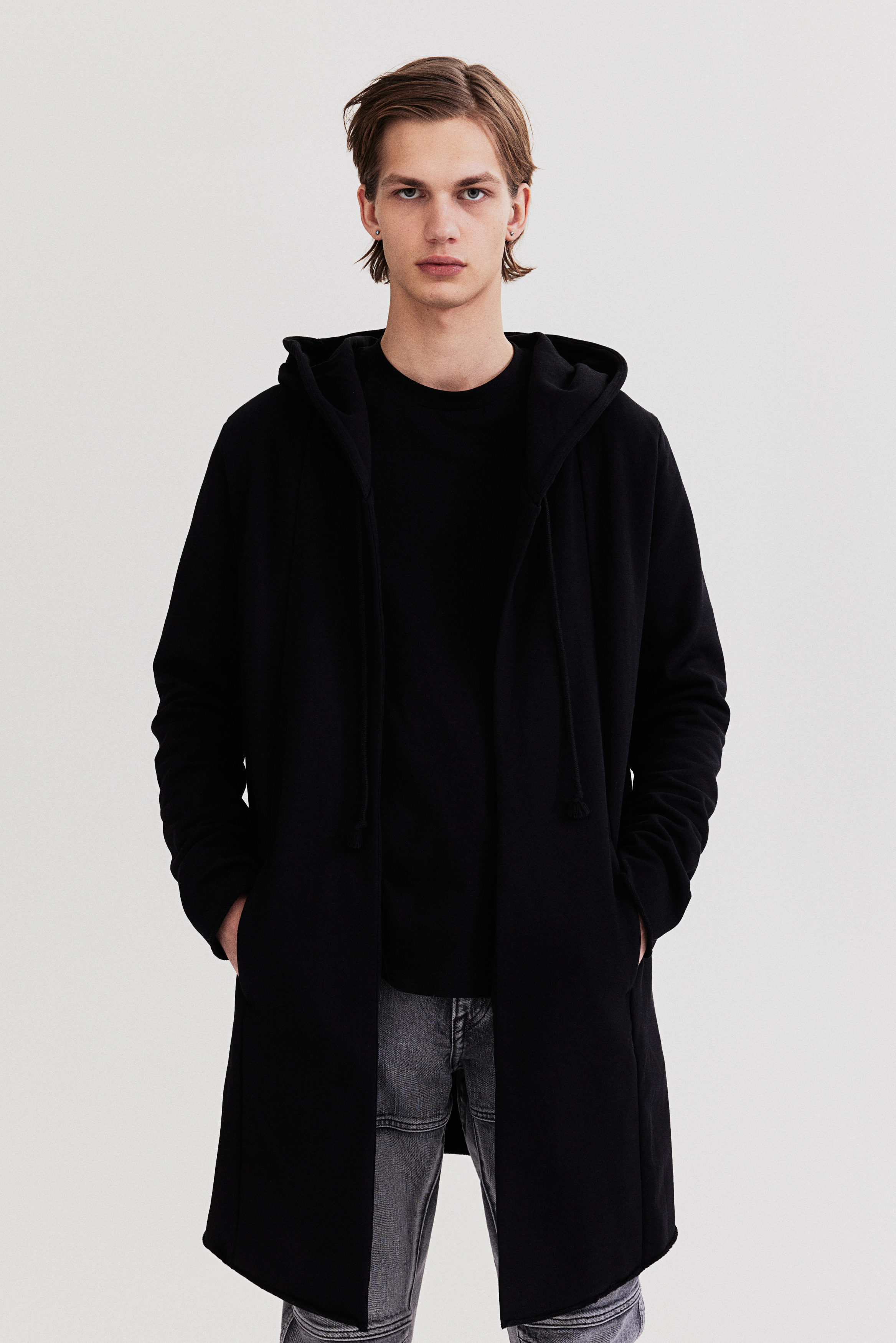 Long hooded sweater sale