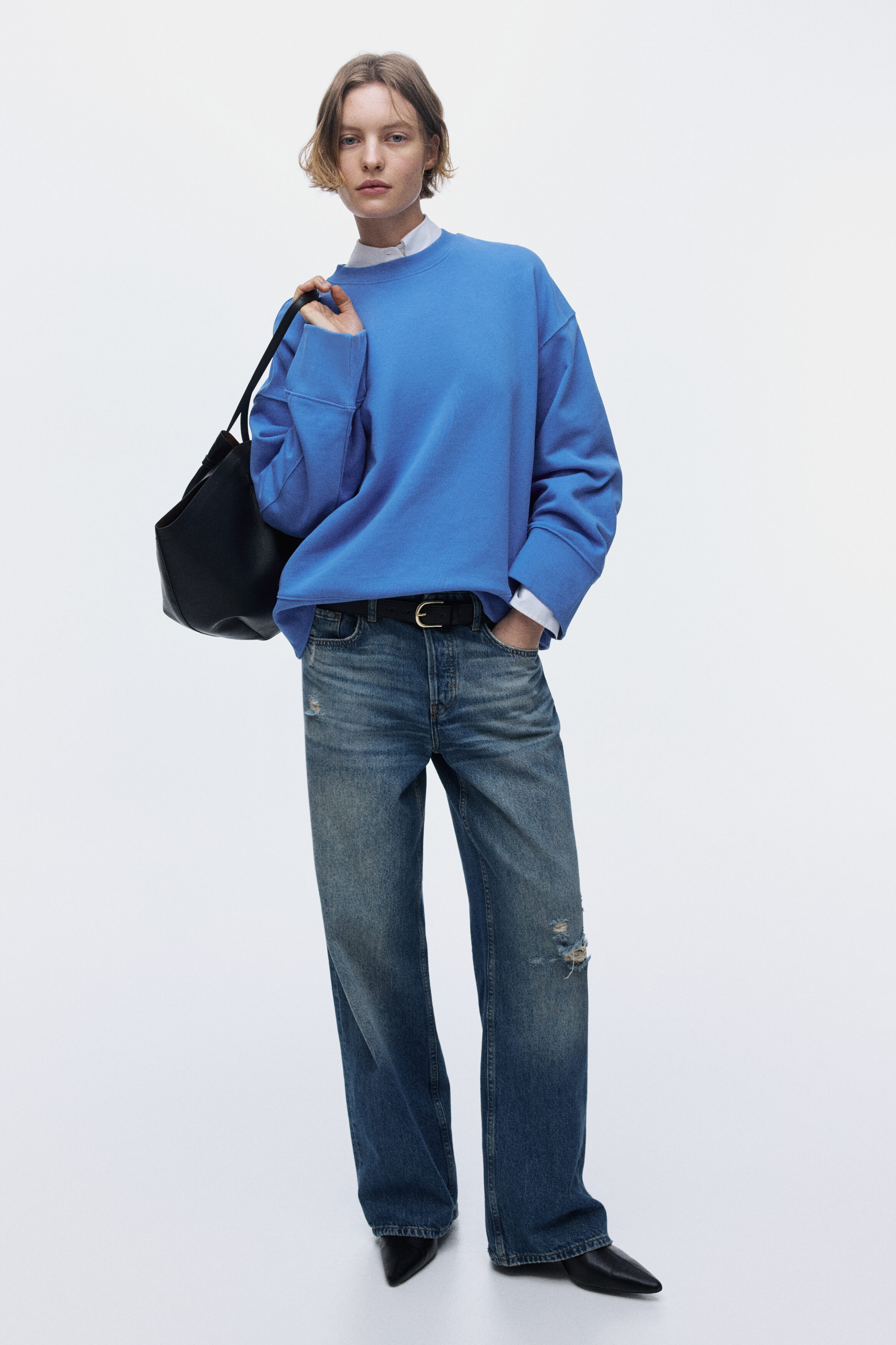 Oversized cotton sweatshirt