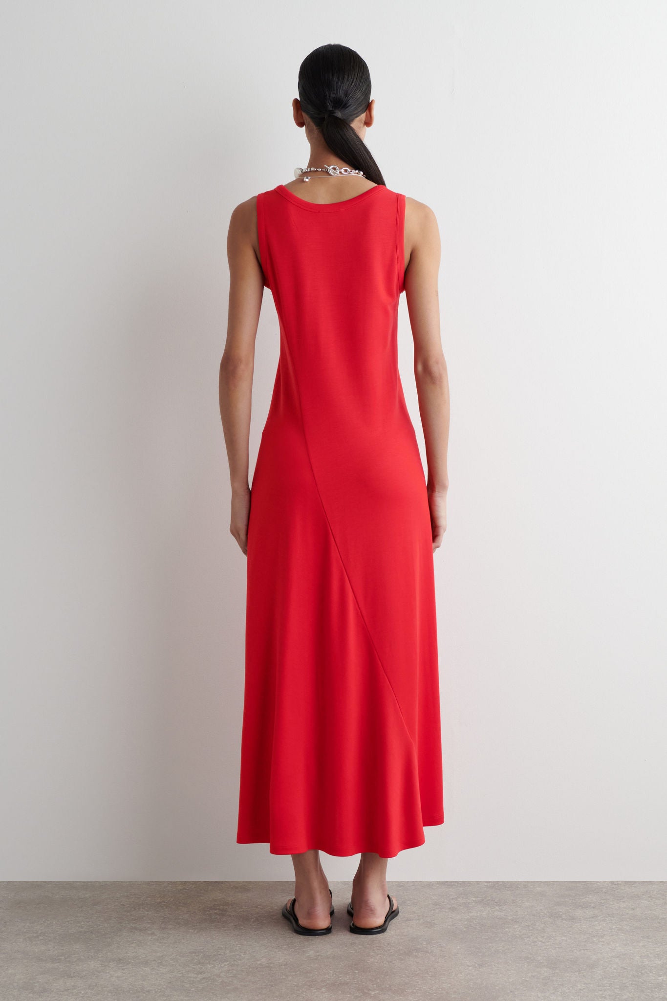birthday bandage dress Liana White Asymmetrical Flared Midi Dress main image 1