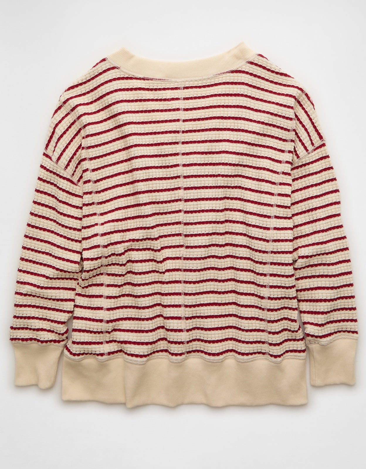 AE Big Hug V-Neck Waffle Sweatshirt
