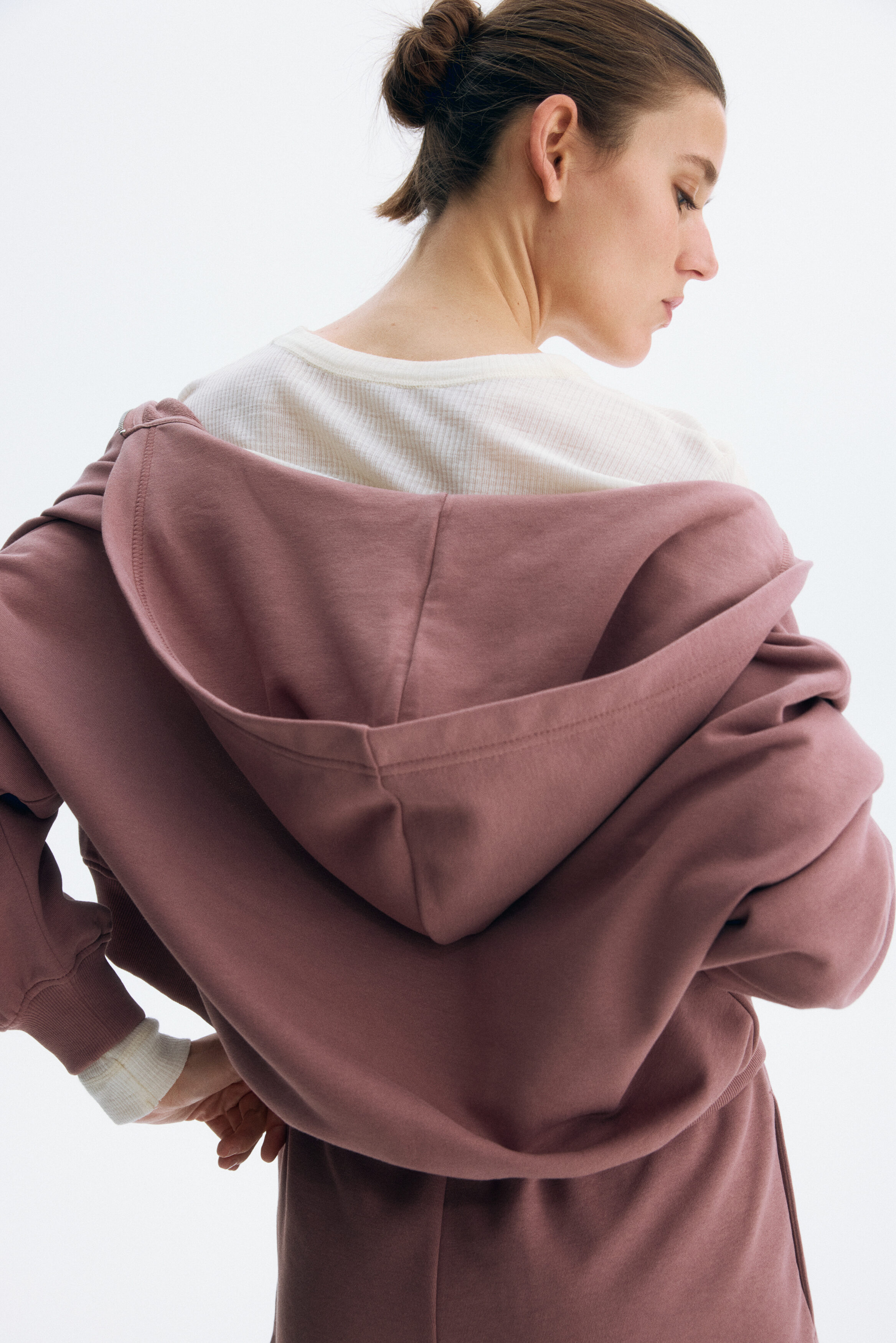 Short zip-through hoodie