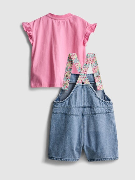 Disney's Minnie Mouse And Friends Dungaree Set