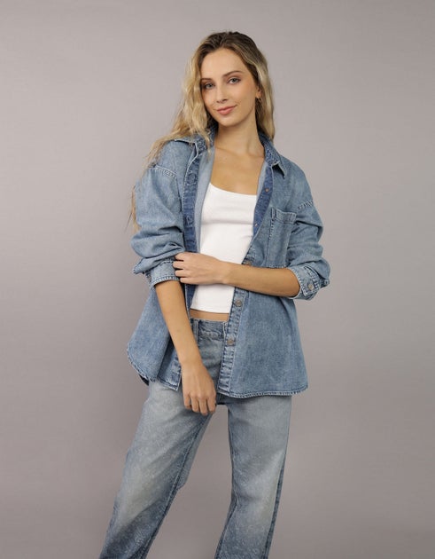 Button American Eagle Boyfriend Fit Shirt NEW American Eagle Ahh