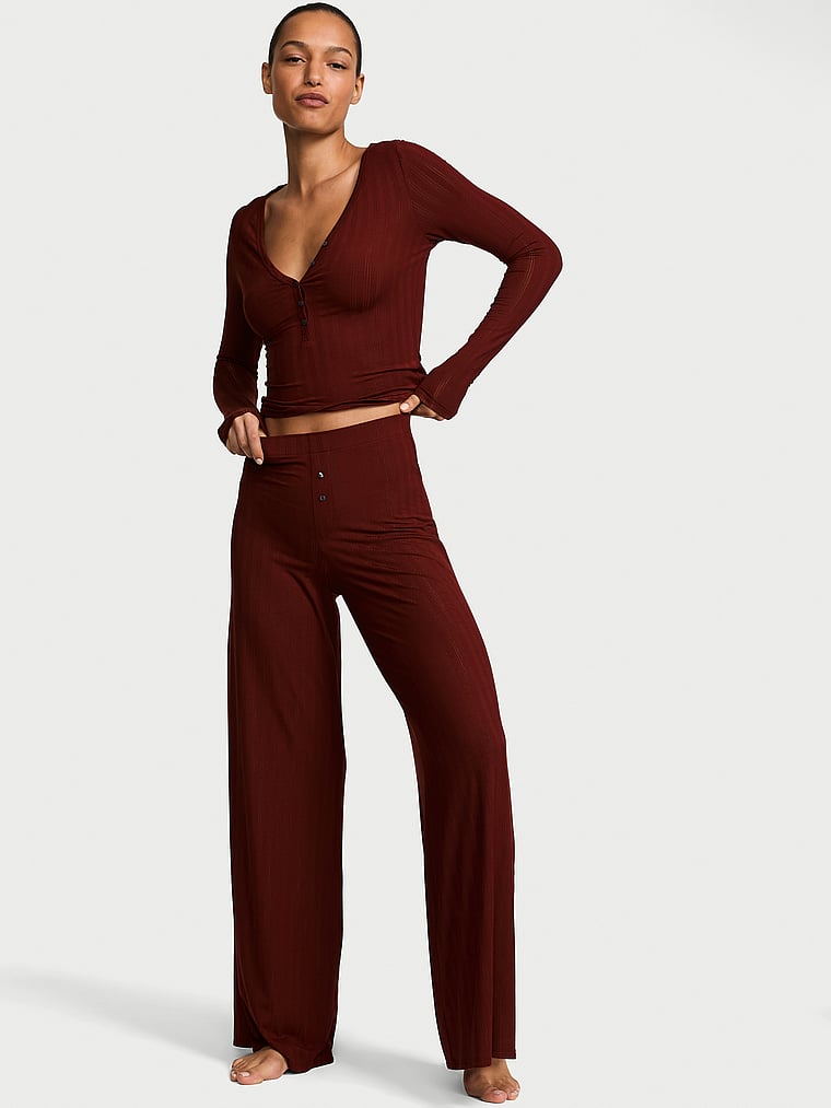 SoSoft™ Modal Ultra-Fine Henley Top & Pant Set