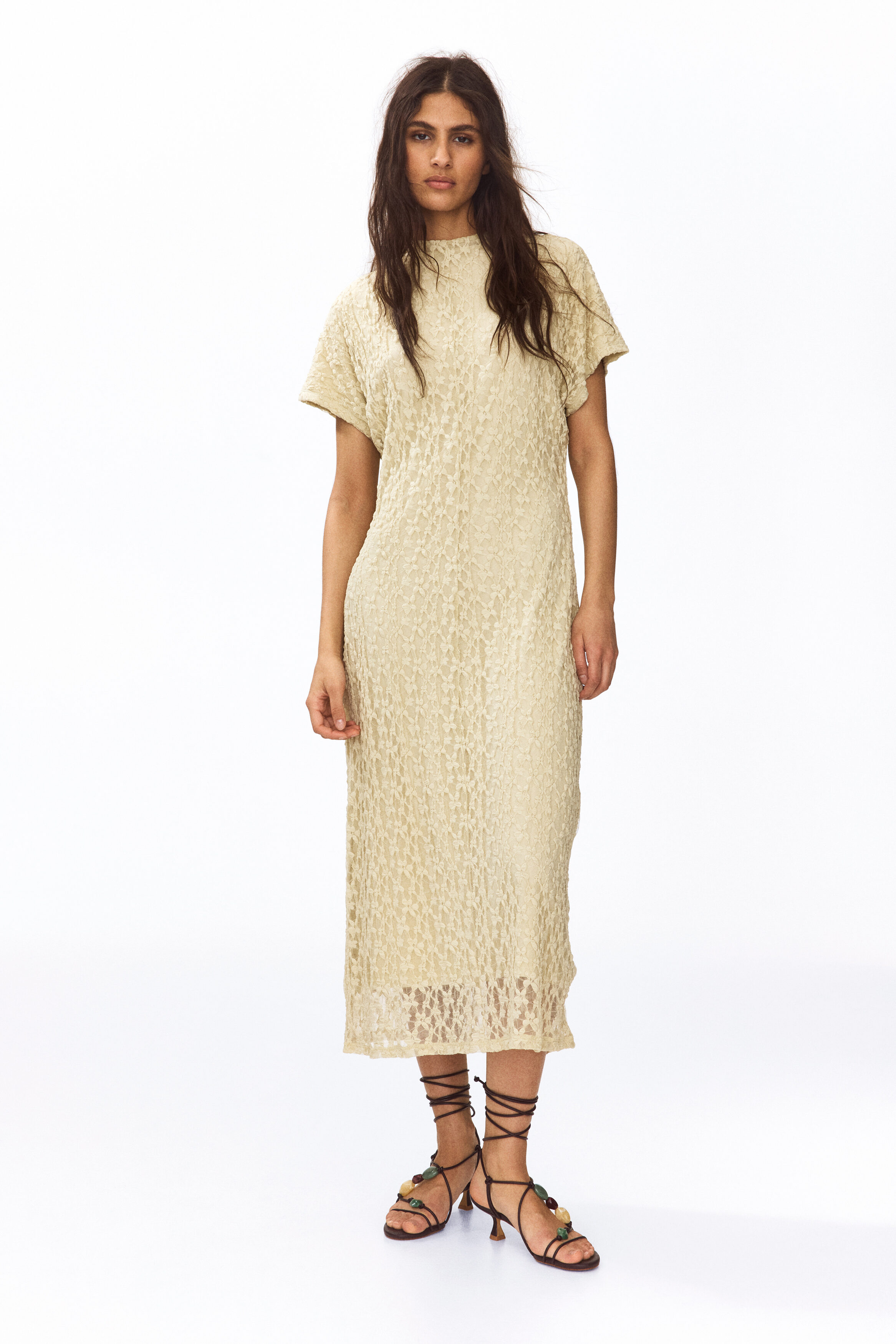 Lace-look dress