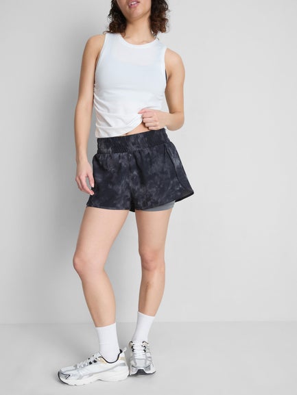 Marble Woven Running Shorts