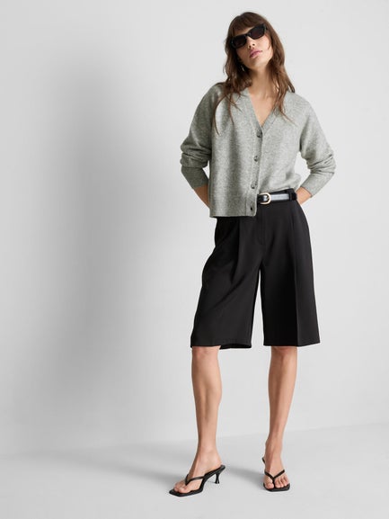 Wool Blend Boyfriend Cardigan