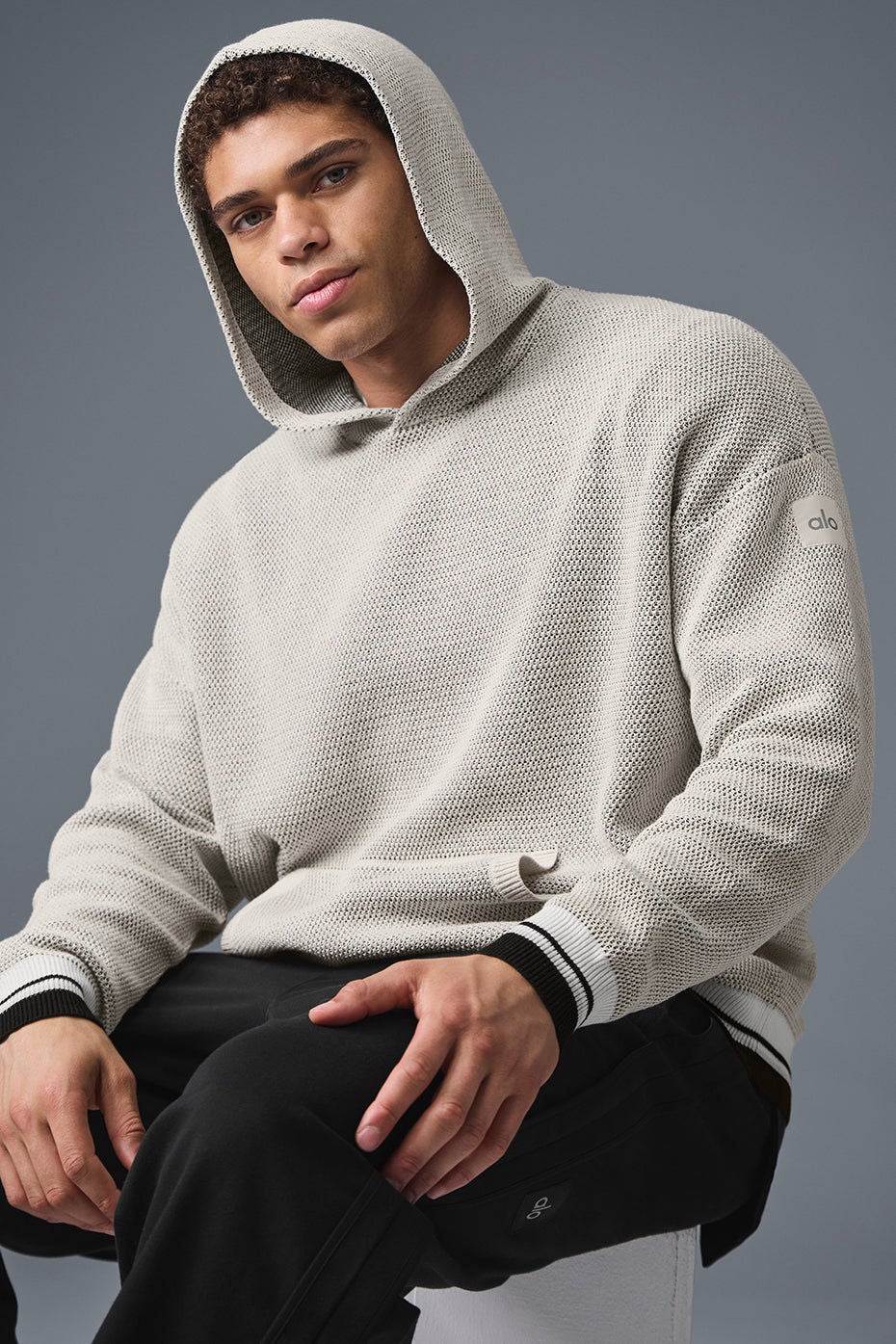 スウェット・トレーナー [Alo Yoga] Sports Club Sweater Knit Hoodie Alo Yoga Sports Club Sweater Knit Hoodie: Product Spotlight