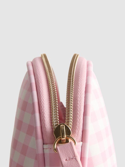 Gingham Check Mini Makeup Bag