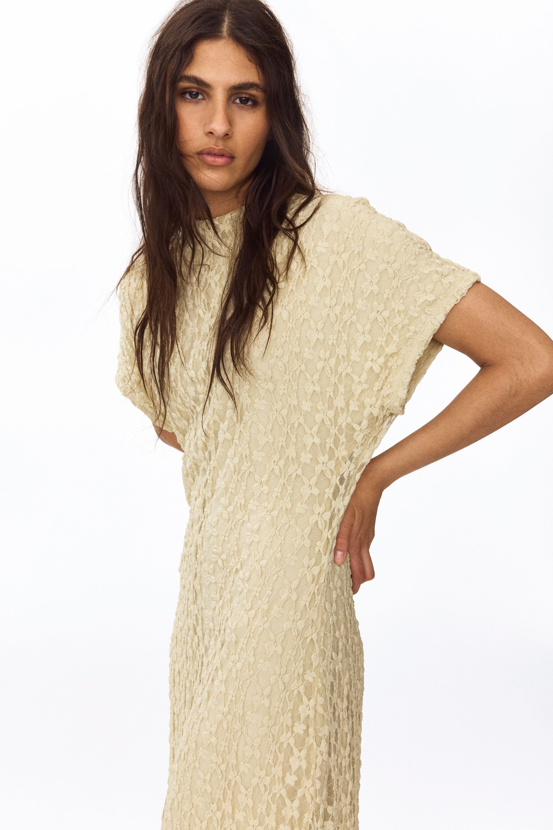Lace-look dress