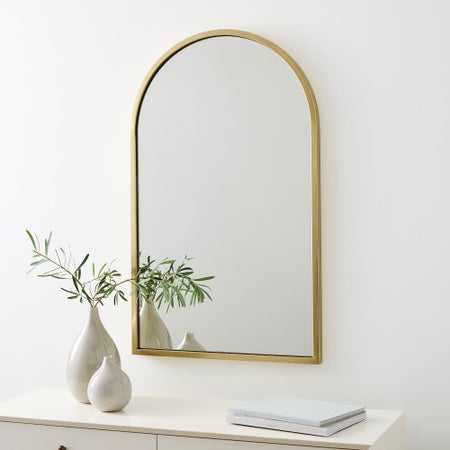 Metal Framed Arched Wall Mirror