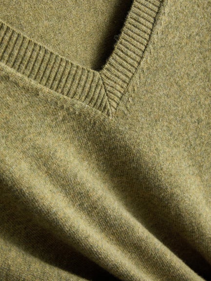 Knitted V-Neck Jumper