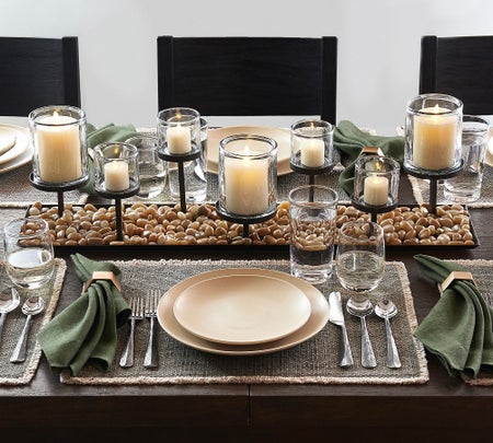 Draper Bronze Multi Pillar Candle Holder Centerpiece