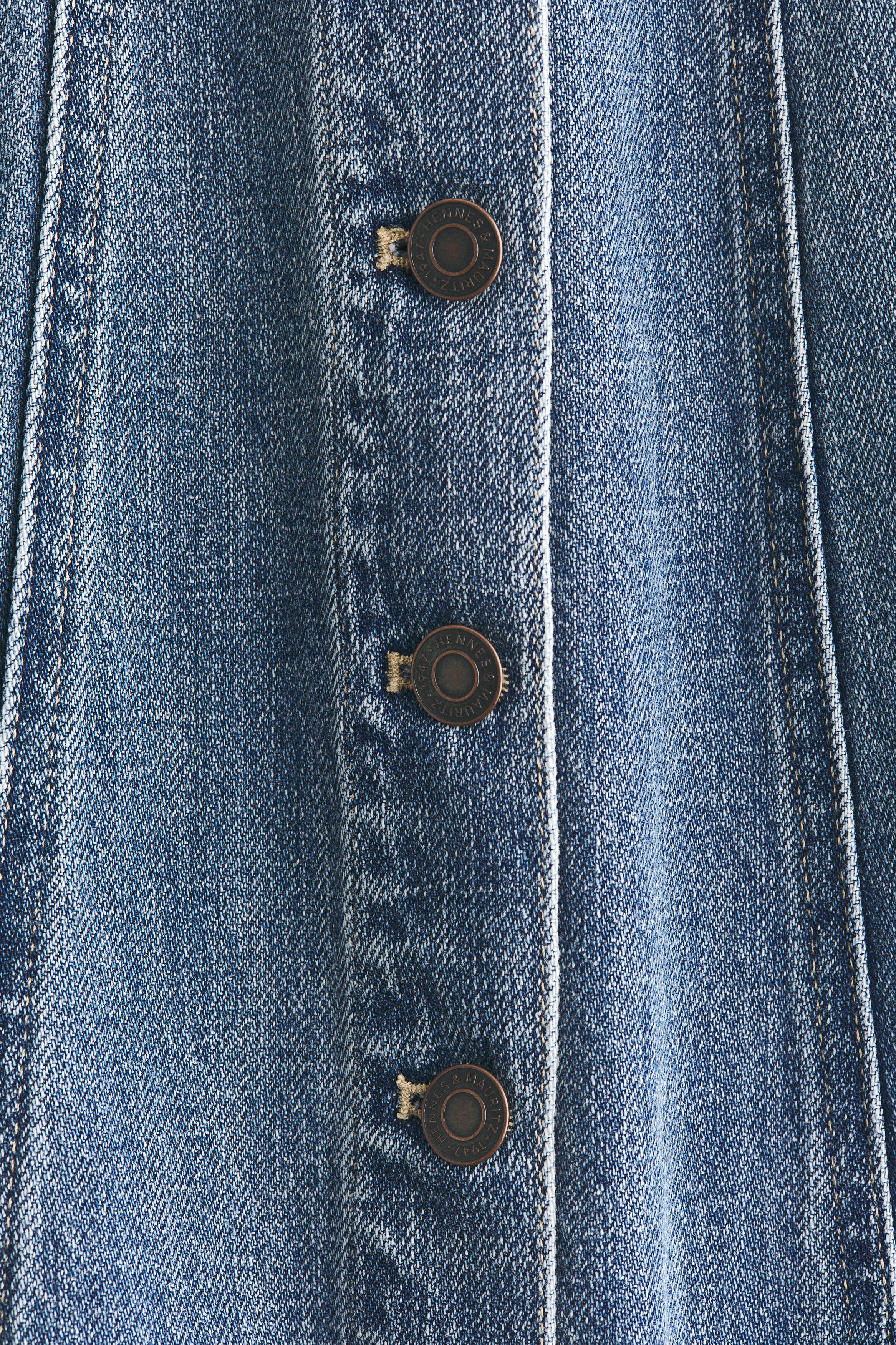 Button-front denim dress