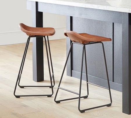 Brenner Leather Bar & Counter Stool