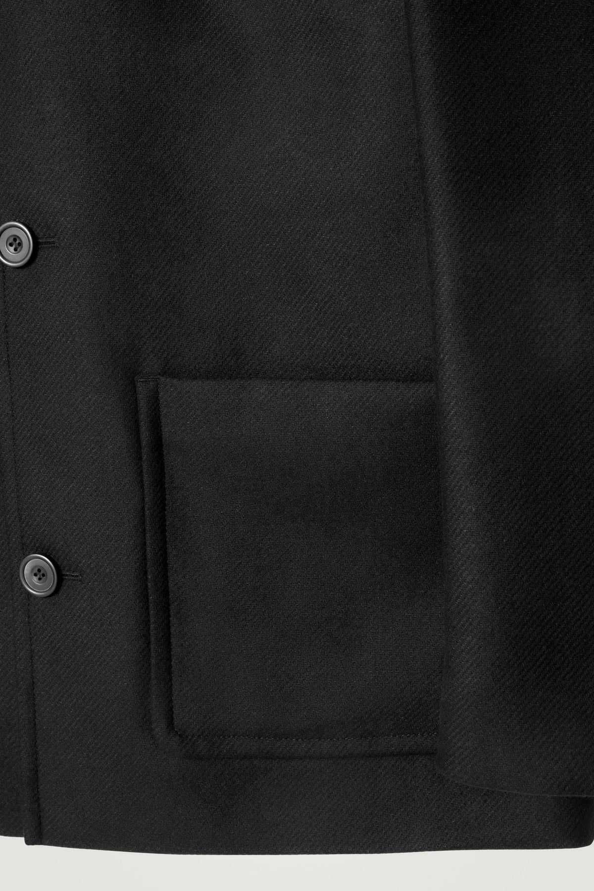 LEATHER-PANELLED DONKEY JACKET — Black dark