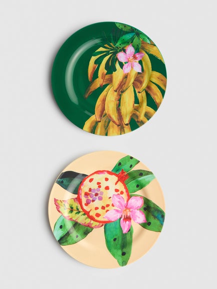 2pk tropical fruit Side Plates