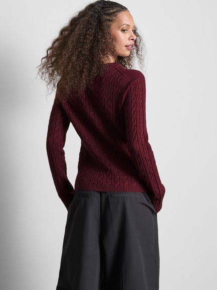 Cable Knit Crew Neck Jumper
