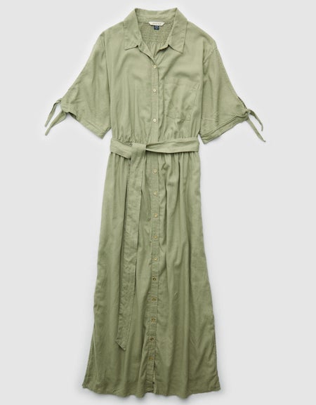 Black linen dress midi dress shirt dress 1399# Black linen dress midi dress shirt dress 1399#