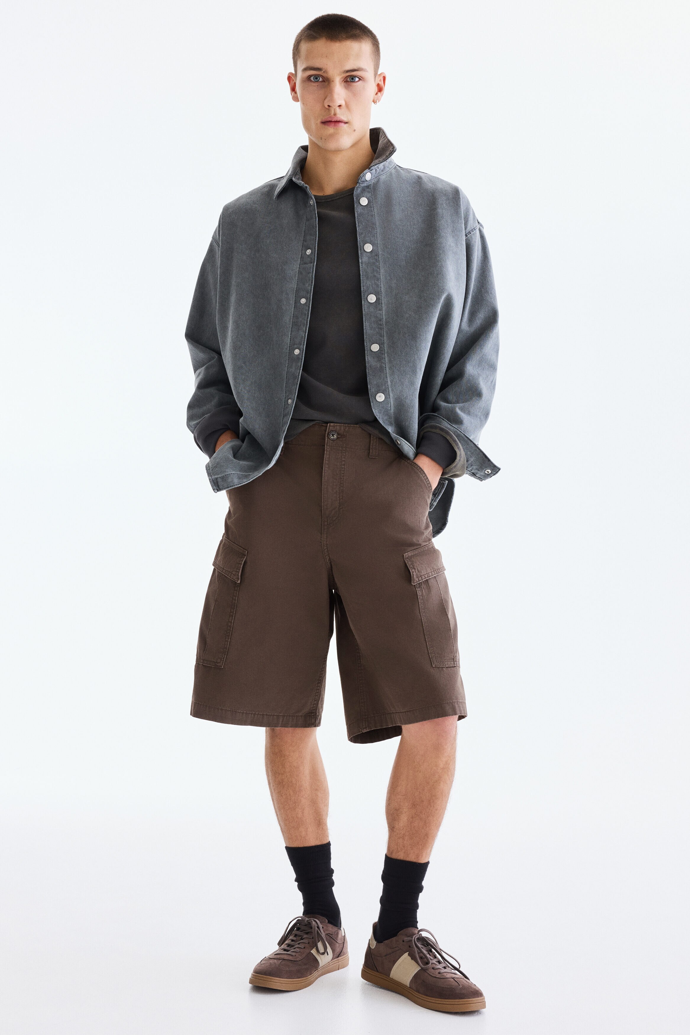 Loose Fit Cotton cargo shorts