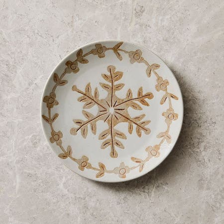 Neige Snowflake Ceramic Salad Plate