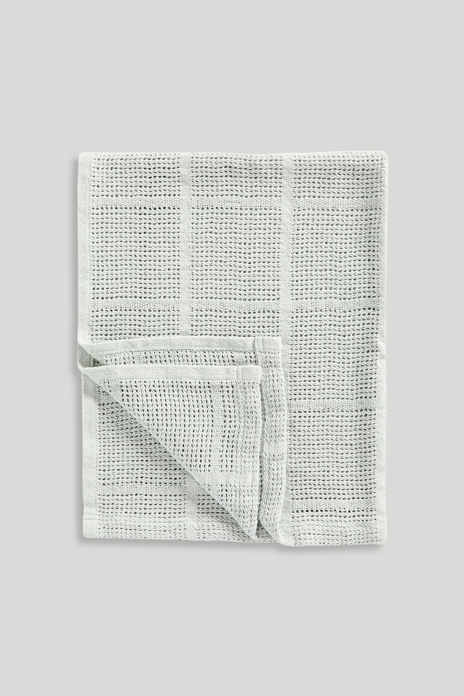 Mothercare Green Cellular Blanket (Moses Basket/Crib/Pram)