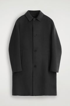 SPLIT WOOL CAR COAT — Black dark 6