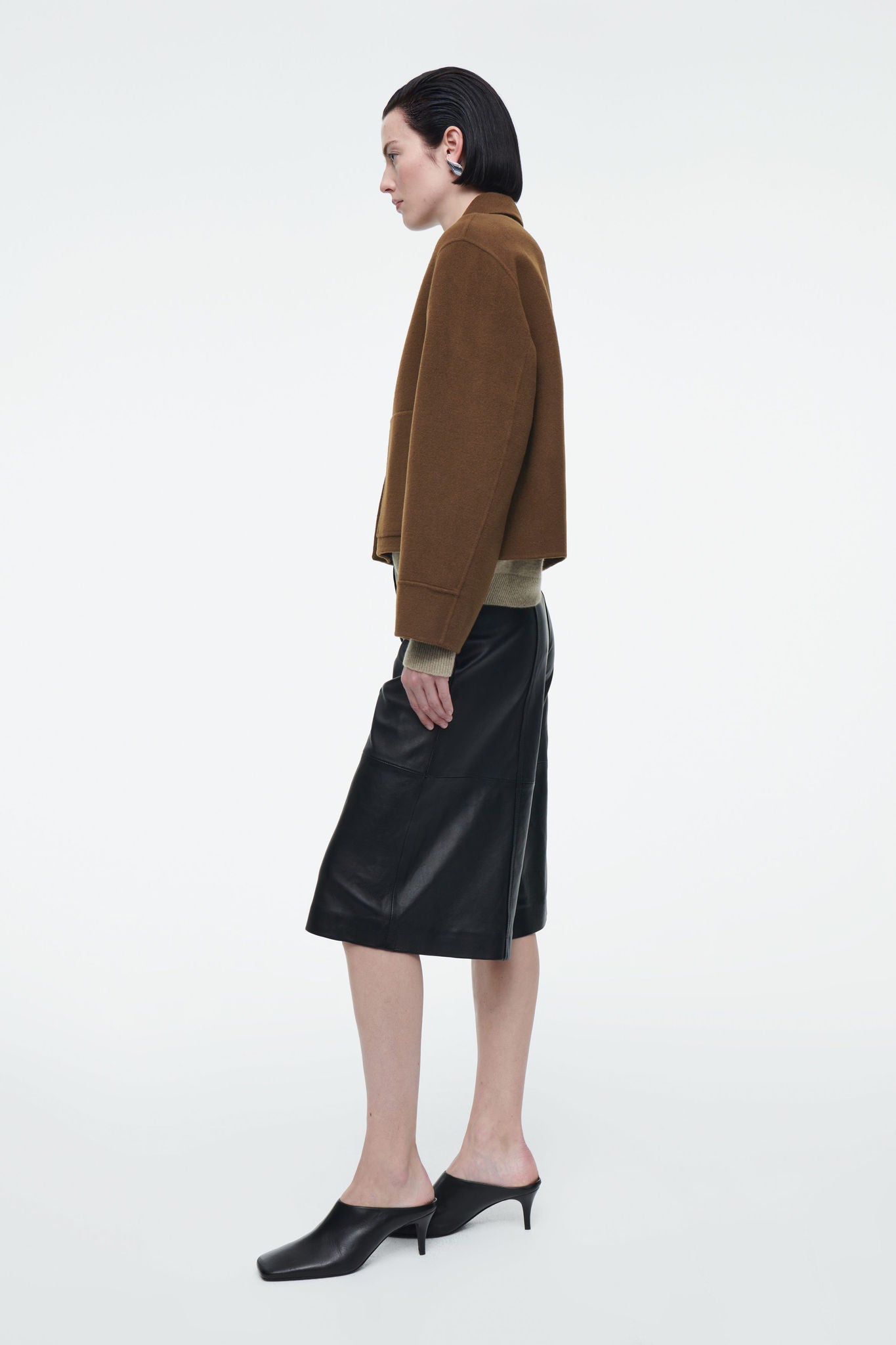 Shop BOXY DOUBLE-FACED WOOL JACKET online | COS UAE