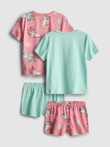 2pk Unicorn Graphic Short Pyjamas