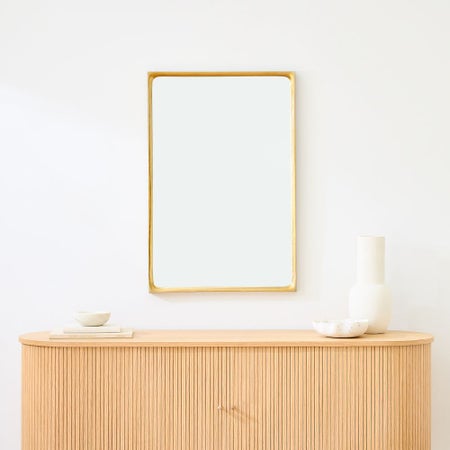 Grace Textured Metal Wall Mirror - 24"W x 36"H