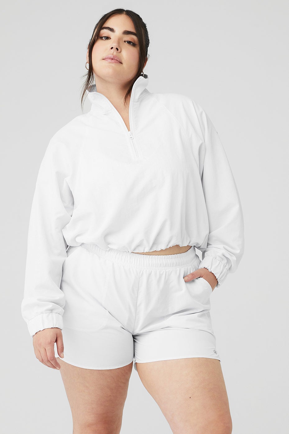 【送料無料】aloYoga Cropped Zip Alumni Pullover プルオーバー CROPPED 1/4 ZIP ALUMNI PULLOVER – Alo Yoga Indonesia