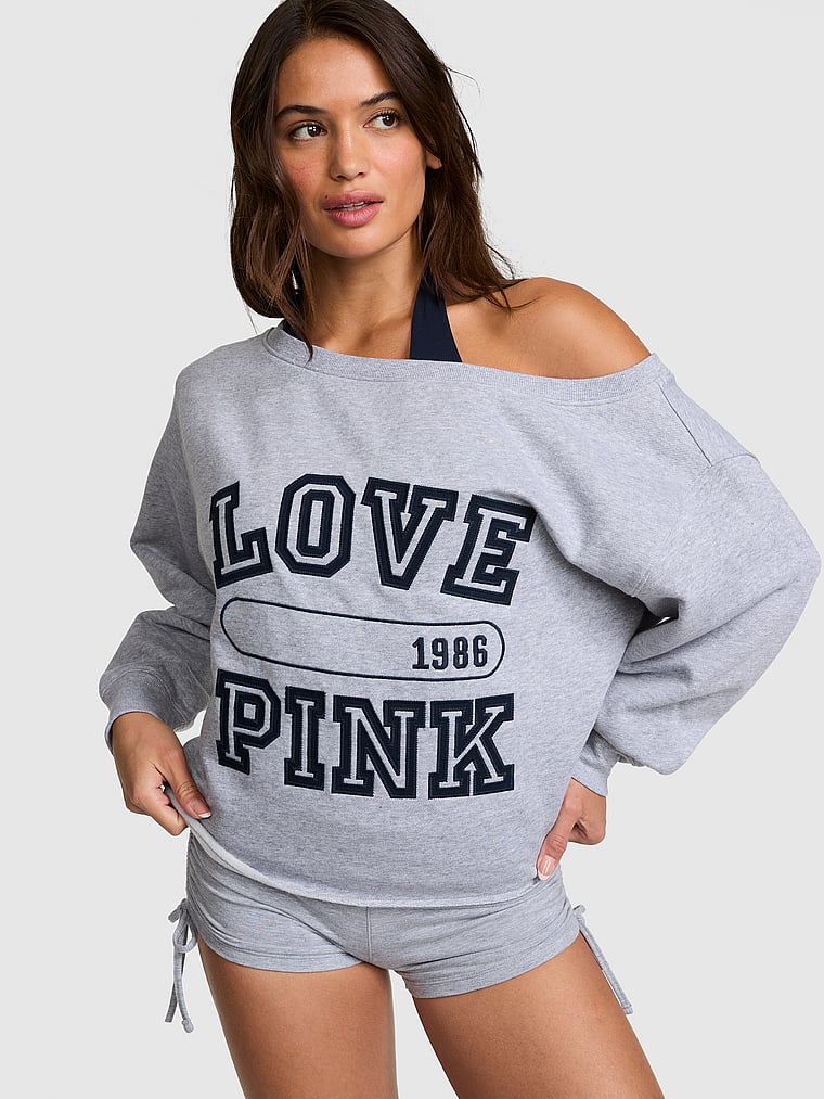 Campus Fleece™ Rib Off-The-Shoulder Sweatshirt