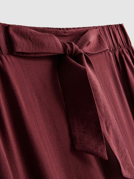 Bow Detail Palazzo Trousers