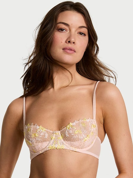 Dream Angels Wicked Wildflower Embroidery Unlined Balconette Bra