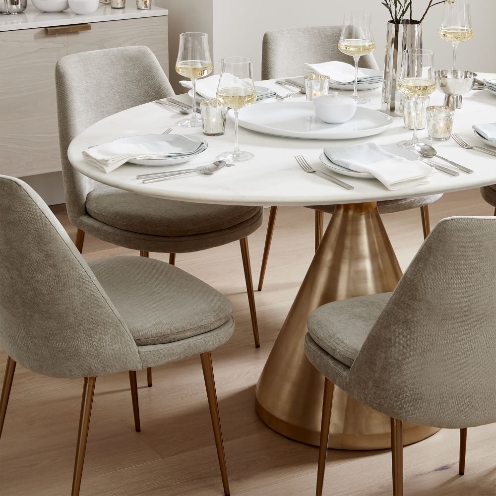 West Elm 48 Round Dining Table And Chairs West Elm Oval Marble