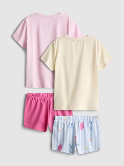 2pk Ice Cream Graphic Short Pyjamas