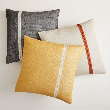 Silk Mono Stripe Pillow Cover