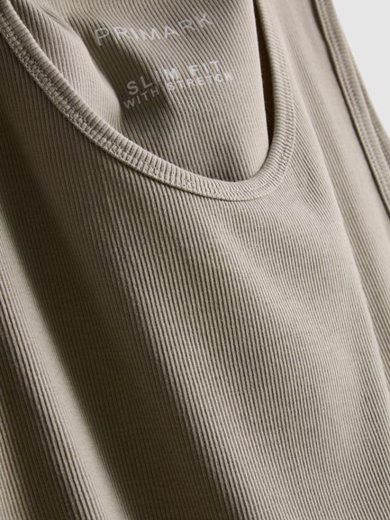 Slim Fit Ribbed Vest Top