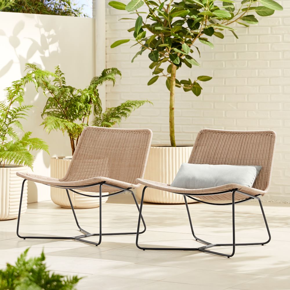 Outdoor Lounge Slope Lounge Chair West Elm Outdoor Slope