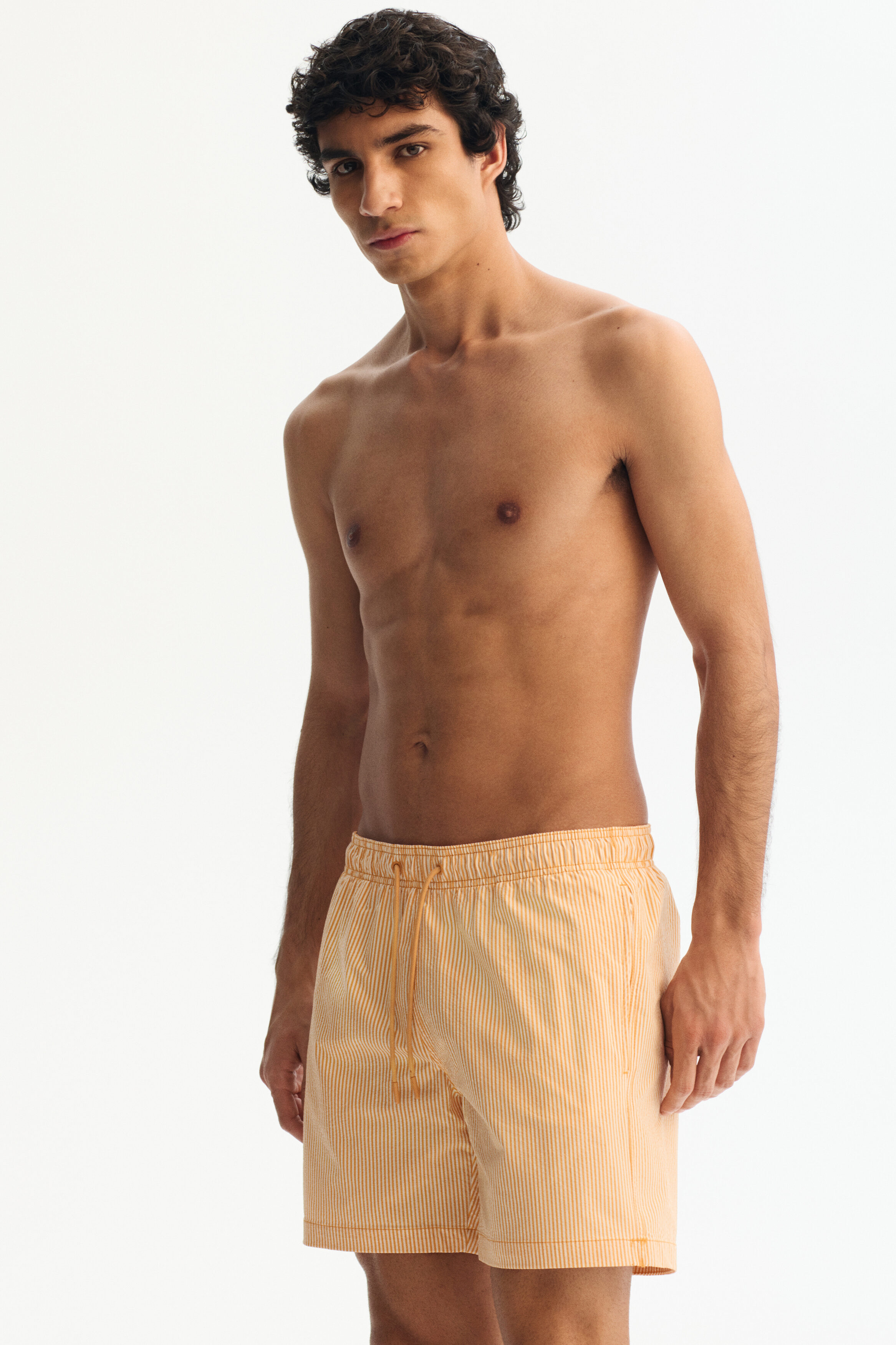 Seersucker swim shorts