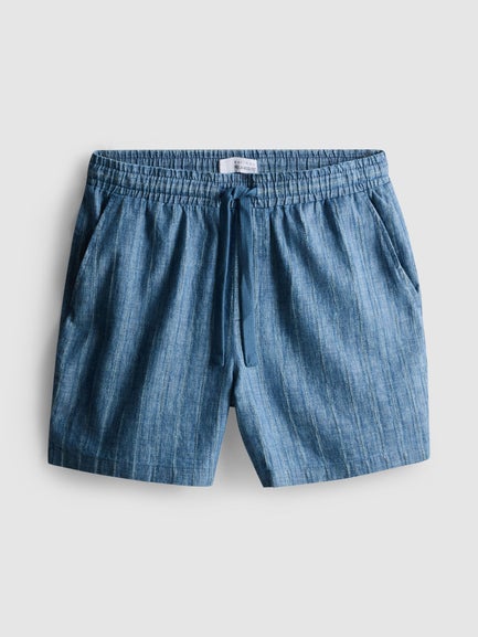 Textured Drawstring Waist Shorts