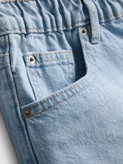 Cotton Denim A-Line Shorts