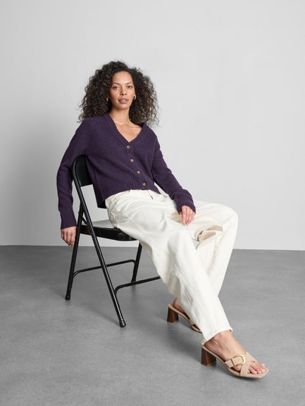 Knitted V-Neck Cardigan