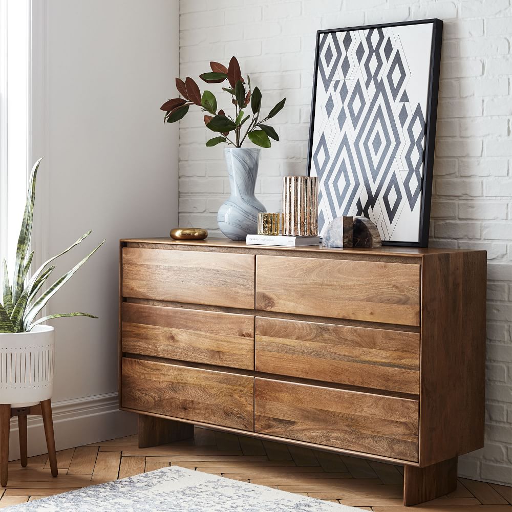 Anton Solid Wood 6-Drawer Dresser