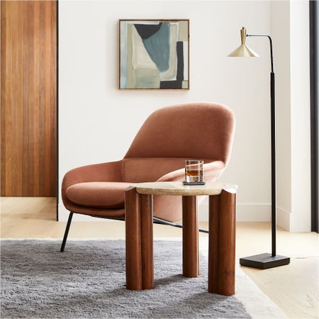 Travertine Side Table (21") Travertine Side Table (21")