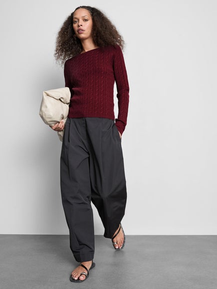 Cable Knit Crew Neck Jumper
