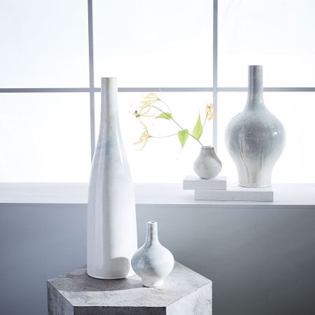 Reactive Glaze Vases - White Reactive Glaze Vases - White