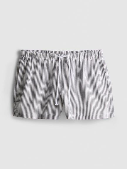 Stripe High Waisted Oxford Shorts