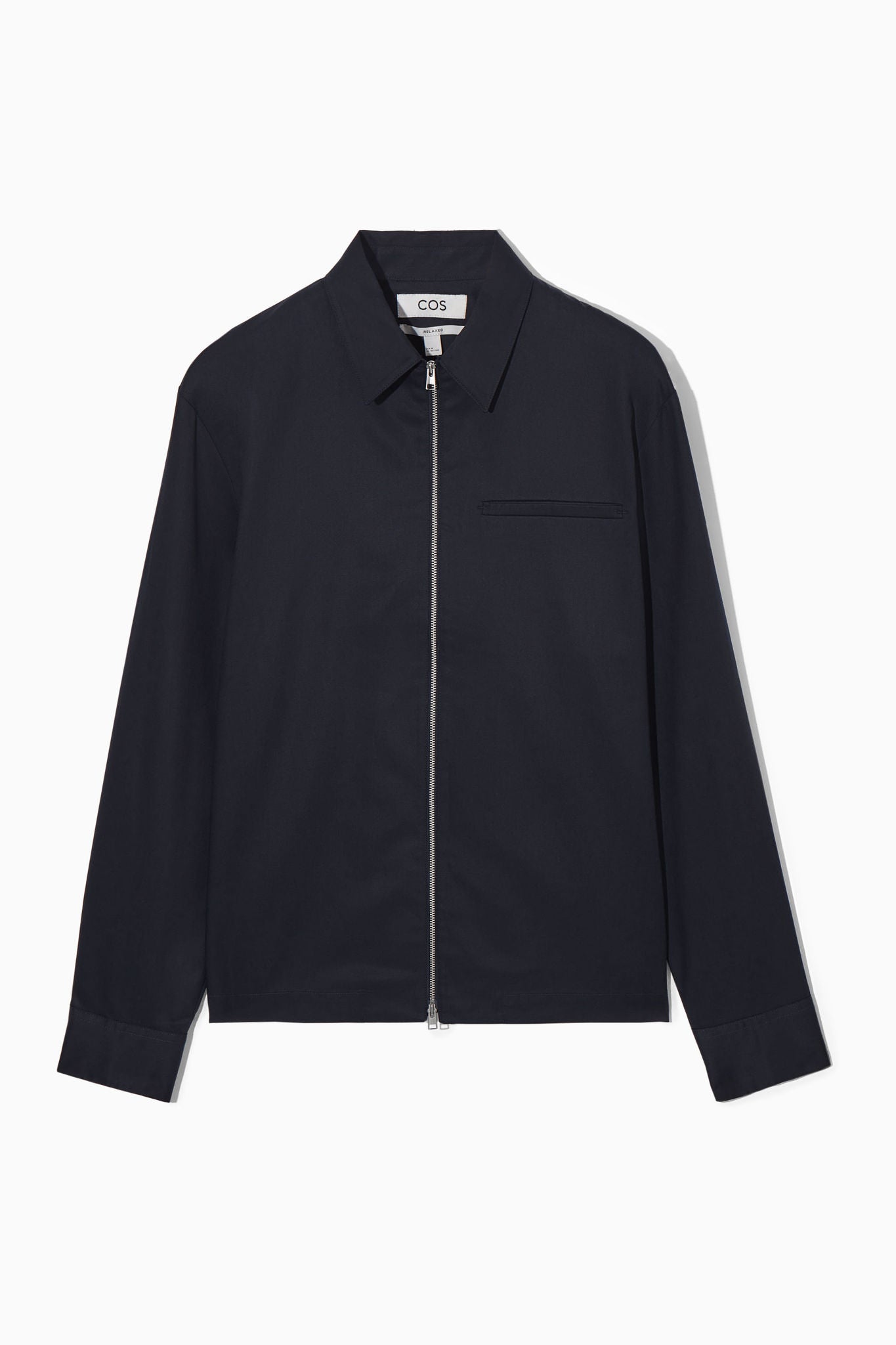 ジャケット・アウター COS TWO TONE KNITTED BOMBER JACKET RELAXED TWO-TONE KNITTED BOMBER JACKET - BLUE | COS
