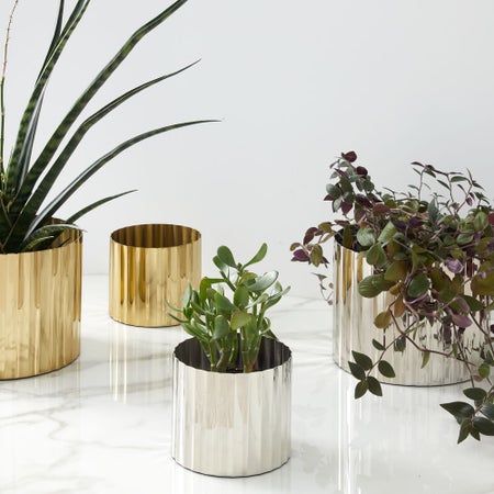 Pure Foundations Metal Tabletop Planters